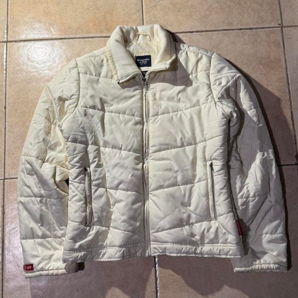 Vintage 90s made in korea Abercrombie & Fitch White puffer Size S in womens